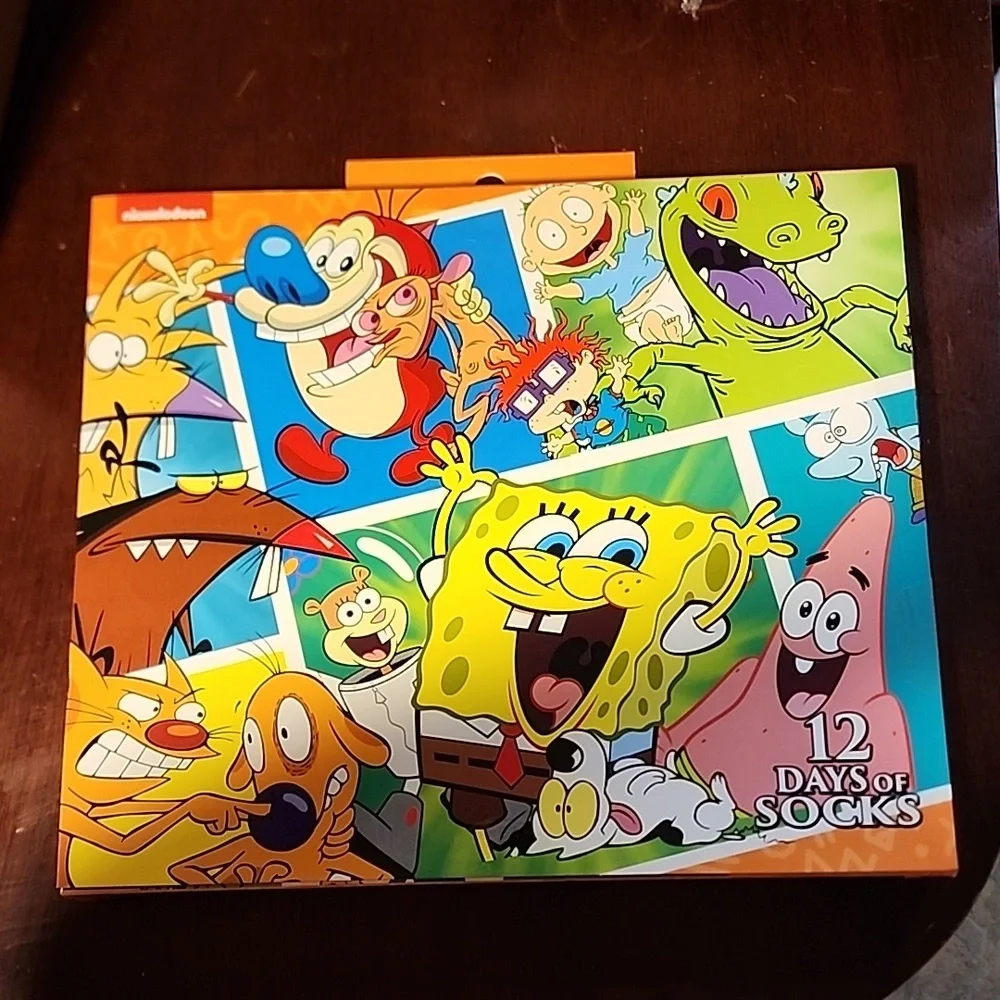 Nickelodeon 12 Days of Socks Mens Gift Set NWT